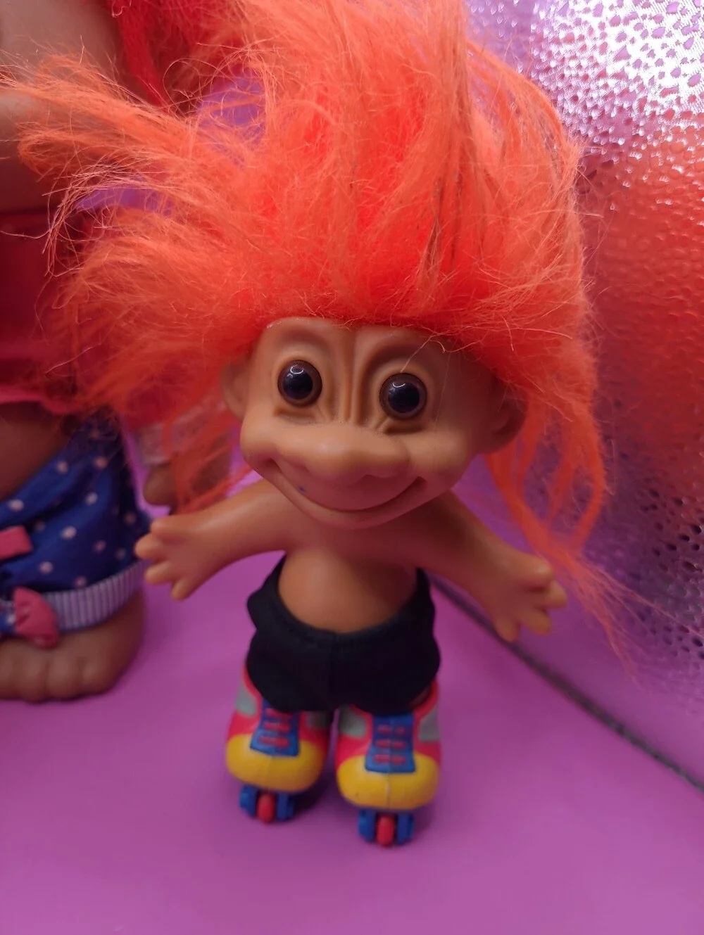Vintage Troll Lot (5) 2 Large Jewel/Gem Belly Button Doll One NWT